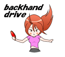 table tennis " japanese moe girls " sticker #7515380