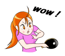 table tennis " japanese moe girls " sticker #7515385