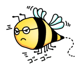 Bee of glasses sticker #7663710