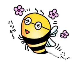 Bee of glasses sticker #7663723
