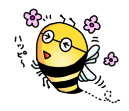 Bee of glasses sticker #7663723