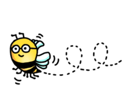 Bee of glasses sticker #7663727