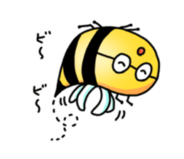 Bee of glasses sticker #7663738