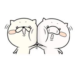 cat & pig!!! sticker #7710016