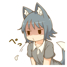 Uru wolf girl 2 sticker #8033231