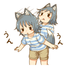 Uru wolf girl 2 sticker #8033234