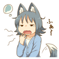 Uru wolf girl 2 sticker #8033256