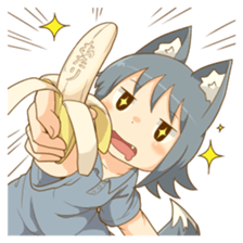 Uru wolf girl 2 sticker #8033261