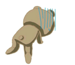 A rabbit and bear love sticker #8628370