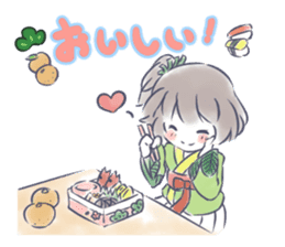 Mutsuki chan@Hanafuda Girl (New Year) sticker #9250794