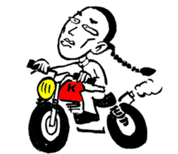Biker of Qing Dynasty sticker #9264856