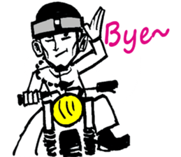 Biker of Qing Dynasty sticker #9264873