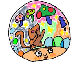 Imagination girl sticker #9310395