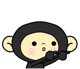 Happiness of monkeys sticker #9532550