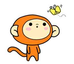 Happiness of monkeys sticker #9532576