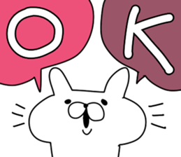 Lsize font rabbit sticker #9619294