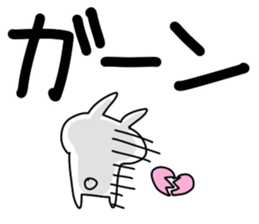 Lsize font rabbit sticker #9619304