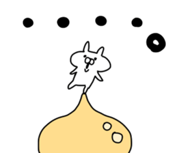 Lsize font rabbit sticker #9619305