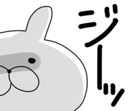 Lsize font rabbit sticker #9619307
