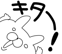 Lsize font rabbit sticker #9619320