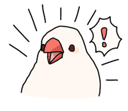 White Java sparrow sticker sticker #9734753