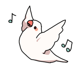 White Java sparrow sticker sticker #9734772