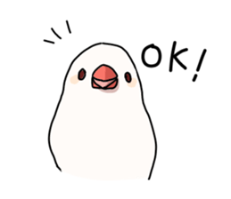 White Java sparrow sticker sticker #9734782