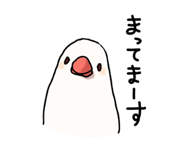 White Java sparrow sticker sticker #9734783