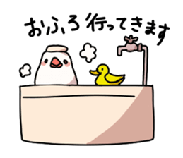 White Java sparrow sticker sticker #9734790