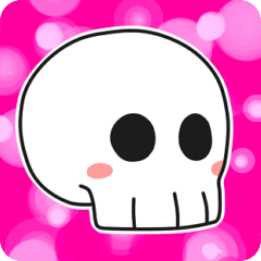Simple Skull Baby By Beroved Sticker Simple Skull Baby By Beroved Sticker