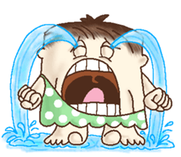 Square Head Caveman sticker #9780912