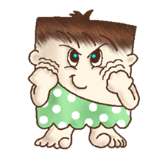 Square Head Caveman sticker #9780915