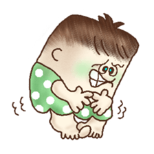 Square Head Caveman sticker #9780921