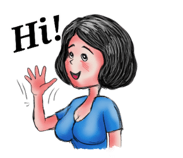 Khaw-Hom Interpreting charming girl sticker #9836776