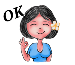 Khaw-Hom Interpreting charming girl sticker #9836777