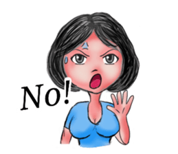 Khaw-Hom Interpreting charming girl sticker #9836778