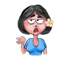 Khaw-Hom Interpreting charming girl sticker #9836779