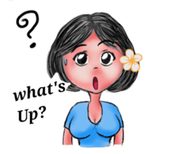 Khaw-Hom Interpreting charming girl sticker #9836782