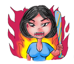 Khaw-Hom Interpreting charming girl sticker #9836783