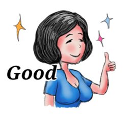 Khaw-Hom Interpreting charming girl sticker #9836784