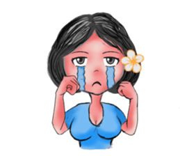 Khaw-Hom Interpreting charming girl sticker #9836786