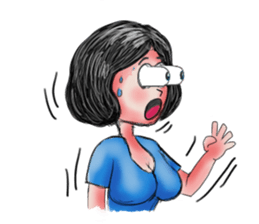 Khaw-Hom Interpreting charming girl sticker #9836787