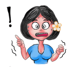 Khaw-Hom Interpreting charming girl sticker #9836788