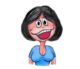 Khaw-Hom Interpreting charming girl sticker #9836789