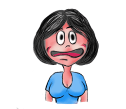 Khaw-Hom Interpreting charming girl sticker #9836792