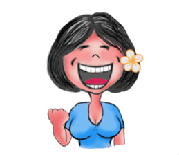 Khaw-Hom Interpreting charming girl sticker #9836793