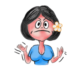 Khaw-Hom Interpreting charming girl sticker #9836795