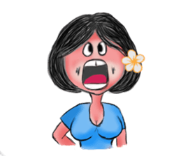 Khaw-Hom Interpreting charming girl sticker #9836797