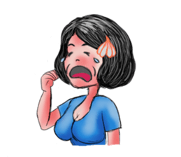 Khaw-Hom Interpreting charming girl sticker #9836798