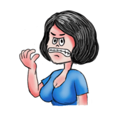 Khaw-Hom Interpreting charming girl sticker #9836799